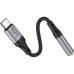 Кабель мультимедийный USB-C to 3.5mm F 1.0m LS36 Fresh Black HOCO (6942007608886)