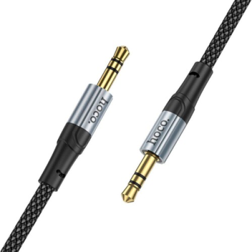 Кабель мультимедийный 3.5mm M to 3.5mm M 1.0m UPA26 AUX Black HOCO (6942007608800)