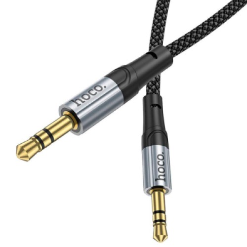 Кабель мультимедийный 3.5mm M to 3.5mm M 1.0m UPA26 AUX Black HOCO (6942007608800)