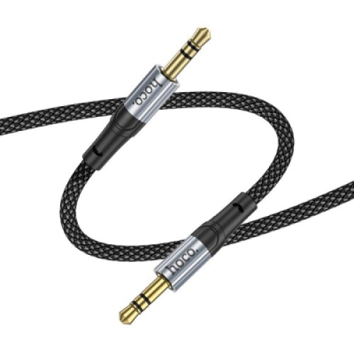 Кабель мультимедийный 3.5mm M to 3.5mm M 1.0m UPA26 AUX Black HOCO (6942007608800)