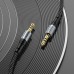 Кабель мультимедийный 3.5mm M to 3.5mm M 1.0m UPA26 AUX Black HOCO (6942007608800)