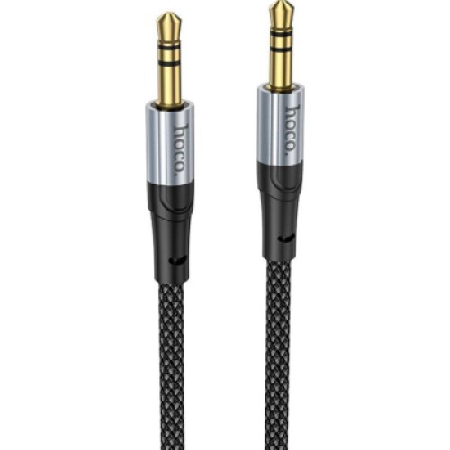Кабель мультимедийный 3.5mm M to 3.5mm M 1.0m UPA26 AUX Black HOCO (6942007608800)