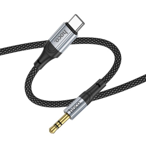 Кабель мультимедийный USB-C to 3.5mm M 1.0m UPA26 Fresh Black HOCO (6942007608824)
