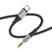 Кабель мультимедийный USB-C to 3.5mm M 1.0m UPA26 Fresh Black HOCO (6942007608824)
