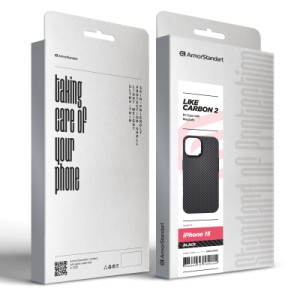 Чохол до мобільного телефона Armorstandart LikeCarbon2 MagCase для Apple iPhone 15 Black (ARM83807)