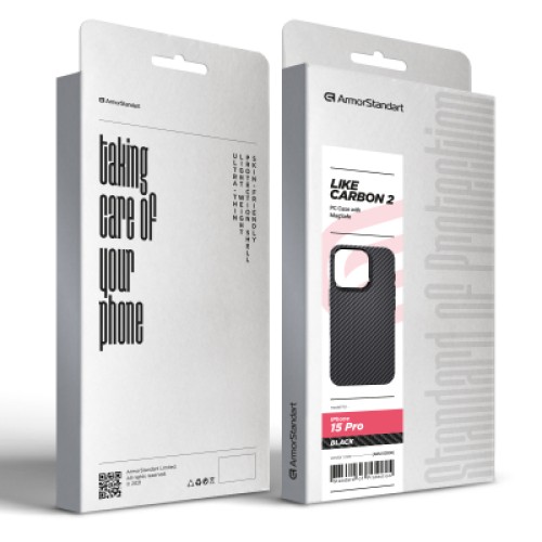 Чехол для мобильного телефона Armorstandart LikeCarbon2 MagCase для Apple iPhone 15 Pro Black (ARM83806)
