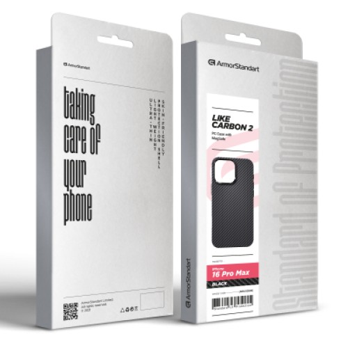 Чехол для мобильного телефона Armorstandart LikeCarbon2 MagCase для Apple iPhone 16 Pro Max Black (ARM83808)