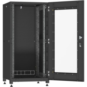Шкаф напольный Ipcom 24U, 600x800 (С-24U-06х08-ДC-ПГ-9005) (С-24U-06х08-ДC-ПГ-9005)