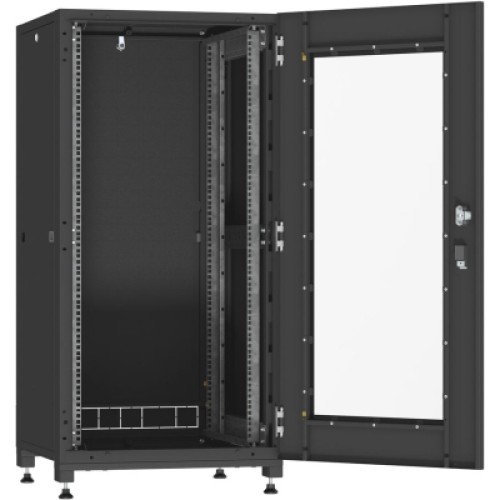 Шкаф напольный Ipcom 24U, 600x800 (С-24U-06х08-ДC-ПГ-9005) (С-24U-06х08-ДC-ПГ-9005)