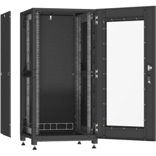Шкаф напольный Ipcom 24U, 600x800 (С-24U-06х08-ДC-ПГ-9005) (С-24U-06х08-ДC-ПГ-9005)