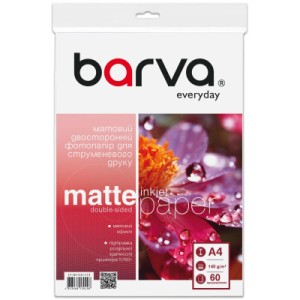 Фотобумага Barva A4, Everyday, Matted, double-sided, 140g/m2, 60c (IP-BE140-413)