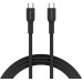 Дата кабель USB-C to USB-C 1.0m OnWire 60CL C-C 60W COLOR Braided 1m Black Canyon (CND-CCAP60AB10B)