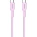 Дата кабель USB-C to USB-C 1.0m OnWire 60CL C-C 60W COLOR Braided 1m Pink Canyon (CND-CCAP60AB10PK)