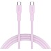Дата кабель USB-C to USB-C 1.0m OnWire 60CL C-C 60W COLOR Braided 1m Pink Canyon (CND-CCAP60AB10PK)