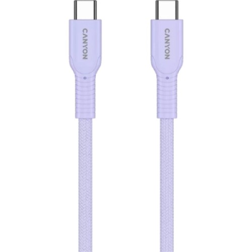 Дата кабель USB-C to USB-C 1.0m OnWire 60CL C-C 60W COLOR Braided 1m Purple Canyon (CND-CCAP60AB10PU)