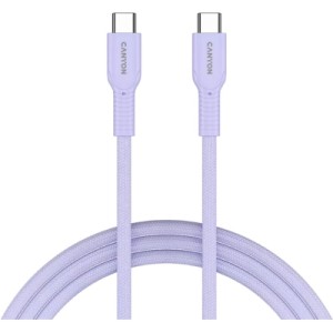 Дата кабель USB-C to USB-C 1.0m OnWire 60CL C-C 60W COLOR Braided 1m Purple Canyon (CND-CCAP60AB10PU)