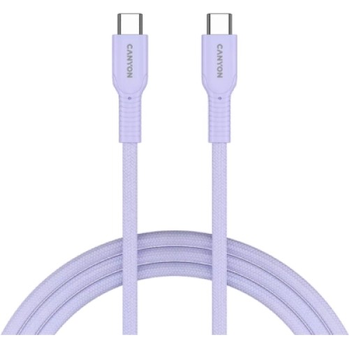 Дата кабель USB-C to USB-C 1.0m OnWire 60CL C-C 60W COLOR Braided 1m Purple Canyon (CND-CCAP60AB10PU)