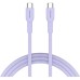 Дата кабель USB-C to USB-C 1.0m OnWire 60CL C-C 60W COLOR Braided 1m Purple Canyon (CND-CCAP60AB10PU)