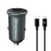 Зарядное устройство Armorstandart USB Type-C PD20W + USB QC 3.0 Grey + cable Lightning (ARM82460)