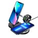 Зарядное устройство Armorstandart Wireless Charging H102 3 in 1 Magnetic Black (ARM78103)