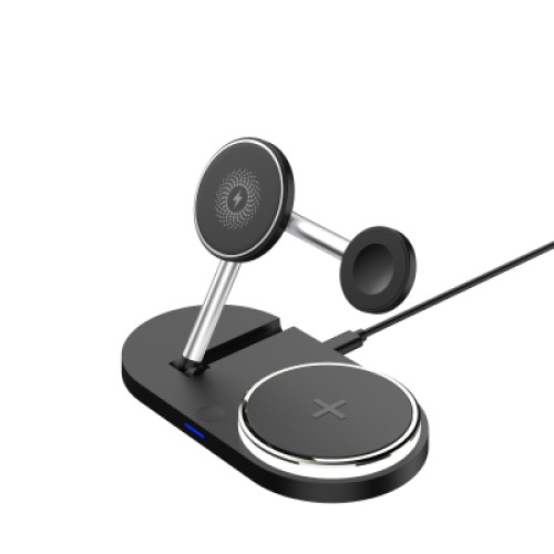 Зарядное устройство Armorstandart Wireless Charging H102 3 in 1 Magnetic Black (ARM78103)