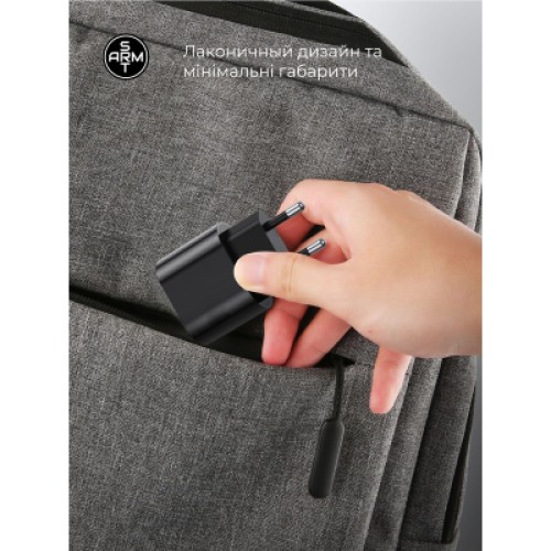 Зарядное устройство Armorstandart ABMHJ83 20W USB-C Black + cable USB-C to USB-C (ARM77723)