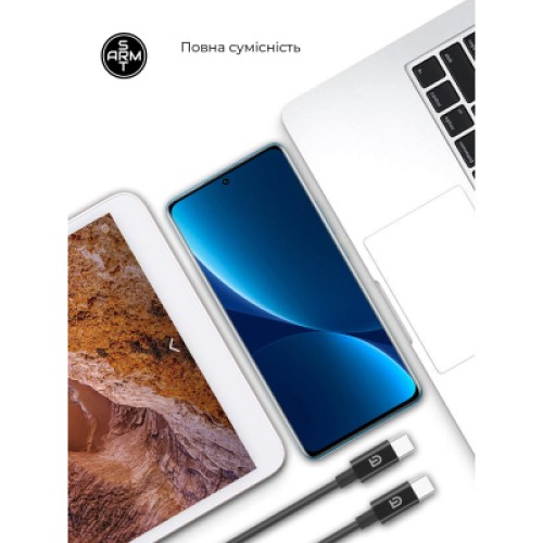 Зарядное устройство Armorstandart ABMHJ83 20W USB-C Black + cable USB-C to USB-C (ARM77723)