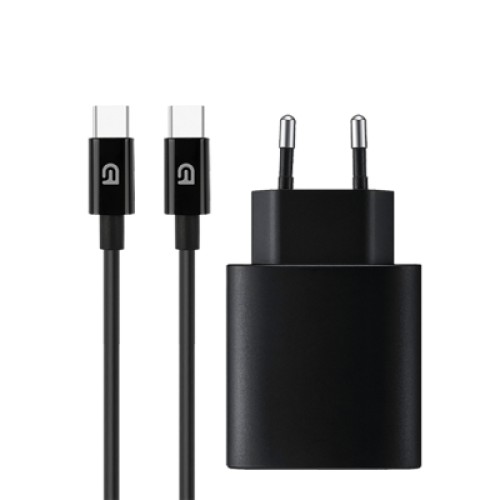 Зарядное устройство Armorstandart ABMHJ83 20W USB-C Black + cable USB-C to USB-C (ARM77723)