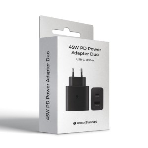 Зарядное устройство Armorstandart AR-TA220 45W A+C PD Fast Charger Black (ARM73646)