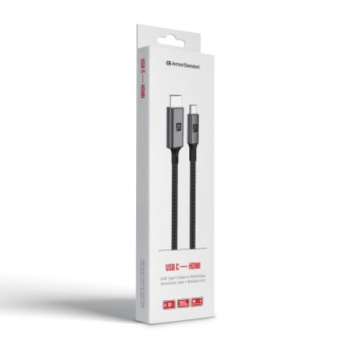 Кабель мультимедийный USB-C to HDMI 2.0m 4K60Hz black Armorstandart (ARM76891)