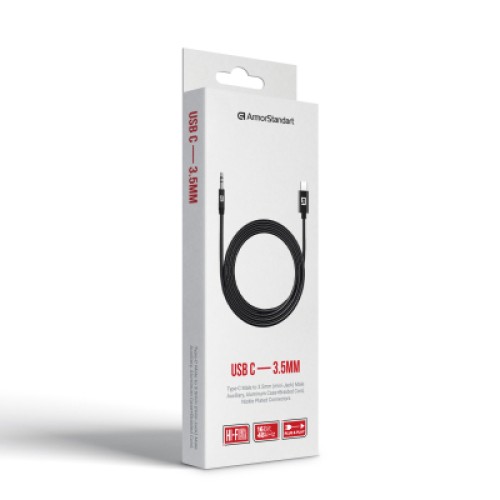 Кабель мультимедийный USB-C to 3.5mm M 1.0m black Armorstandart (ARM76888)