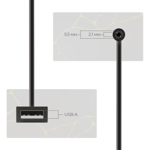 Кабель питания USB to DC 5.5x2.1 9V 0.8m Armorstandart (ARM65662)