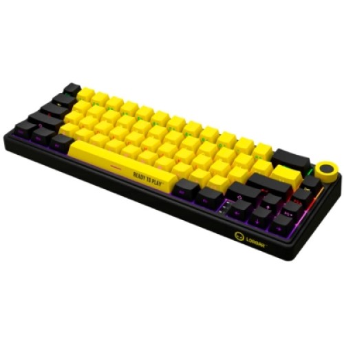 Клавиатура Lorgar KBP70MW Pro RGB Wireless/Bluetooth/USB UA Black/yellow (LRG-KBP70MW-YL-US)