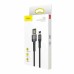 Дата кабель USB 2.0 AM to Lightning 2.0m Cafule grey+black Baseus (CALKLF-HG1)