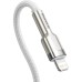 Дата кабель USB-C to Lightning 1.0m Cafule Metal PD 20W white Baseus (CATLJK-A02)