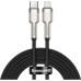 Дата кабель USB-C to Lightning 2.0m Cafule Metal PD 20W black Baseus (CATLJK-B01)