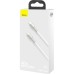 Дата кабель USB-C to USB-C 2.0 mCafule Metal PD 100W white Baseus (CATJK-D02)