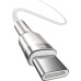 Дата кабель USB-C to USB-C 2.0 mCafule Metal PD 100W white Baseus (CATJK-D02)