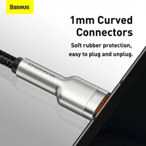 Дата кабель USB 2.0 AM to USB-C 1.0m Cafule Metal 66W black Baseus (CAKF000101)