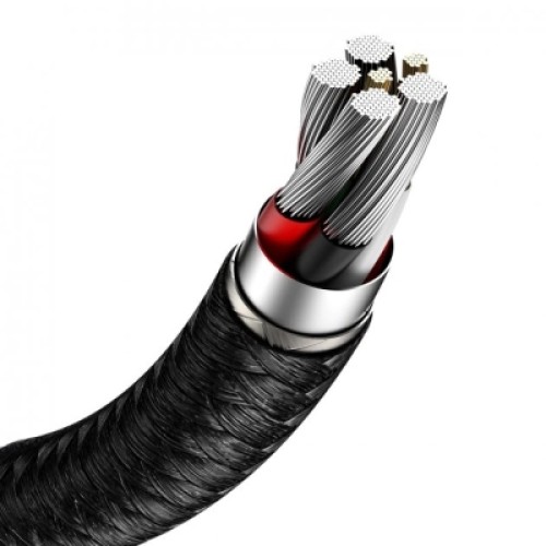 Дата кабель USB 2.0 AM to USB-C 1.0m Cafule Metal 66W black Baseus (CAKF000101)