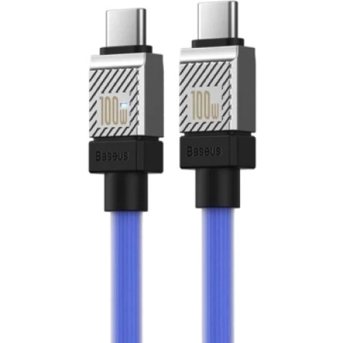 Дата кабель USB-C to USB-C 1.0m CoolPlay Fast Charging 100W blue Baseus (CAKW000203)