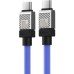 Дата кабель USB-C to USB-C 1.0m CoolPlay Fast Charging 100W blue Baseus (CAKW000203)