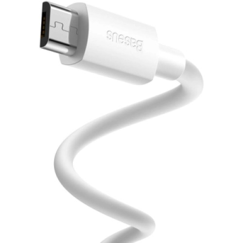 Дата кабель USB 2.0 AM to Micro 5P Simple WisdomKit (2PCS) 1.5m 2.1A white Baseus (TZCAMZJ-02)