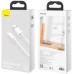 Дата кабель USB 2.0 AM to Micro 5P Simple WisdomKit (2PCS) 1.5m 2.1A white Baseus (TZCAMZJ-02)