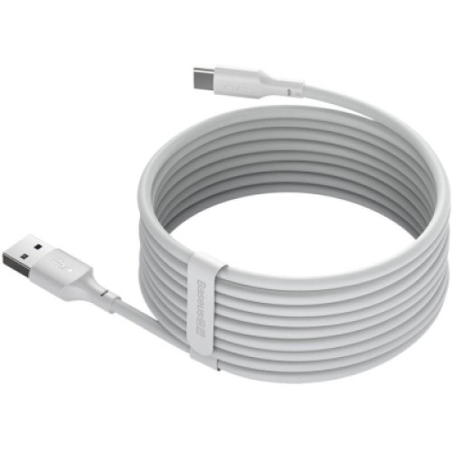 Дата кабель USB 2.0 AM to USB-C Simple WisdomKit (2PCS) 1.5m 5A white Baseus (TZCATZJ-02)