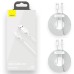 Дата кабель USB 2.0 AM to USB-C Simple WisdomKit (2PCS) 1.5m 5A white Baseus (TZCATZJ-02)