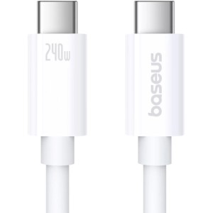 Дата кабель USB-C to USB-C 1.8m Superior USB4 Fast Charging 240W moon white Baseus (P10365200211-05)