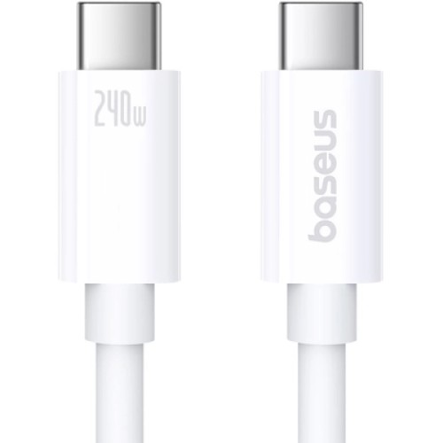 Дата кабель USB-C to USB-C 1.8m Superior USB4 Fast Charging 240W moon white Baseus (P10365200211-05)