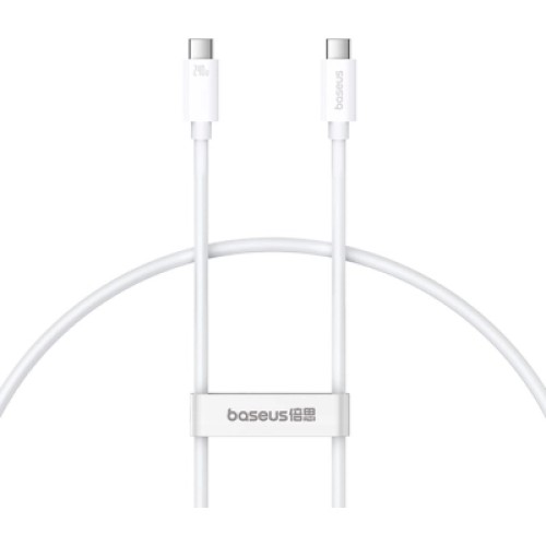 Дата кабель USB-C to USB-C 1.8m Superior USB4 Fast Charging 240W moon white Baseus (P10365200211-05)