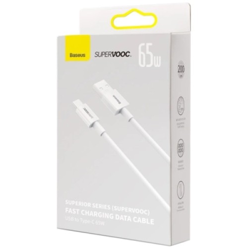 Дата кабель USB 2.0 AM to USB-C 2.0m Superior Fast Charging 60W white Baseus (CAYS001002)